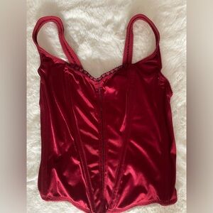 Lovable Red Satin Camisole corset